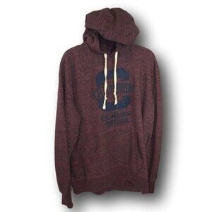 Mens Champion Drawstring Hoodie Size: XL Heathered Burgundy